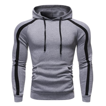 

Hooded Casual Long Sleeve Sweatshirt, Light gray, Hoodies