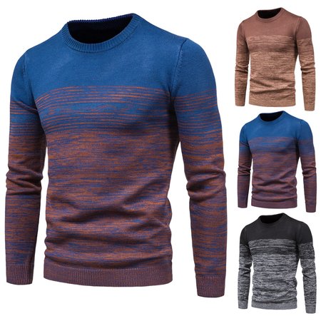 

Vintage Long Sleeve Crew Neck Sweater, Blue, Sweater