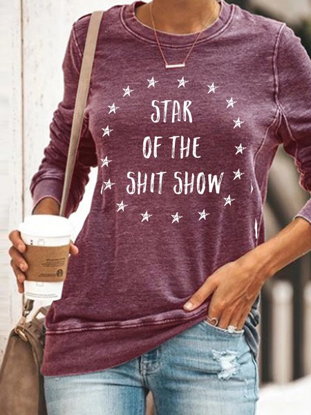 

Star Of The Shit Show Casual Sweatshirt, Purple, Hoodies&Sweatshirts