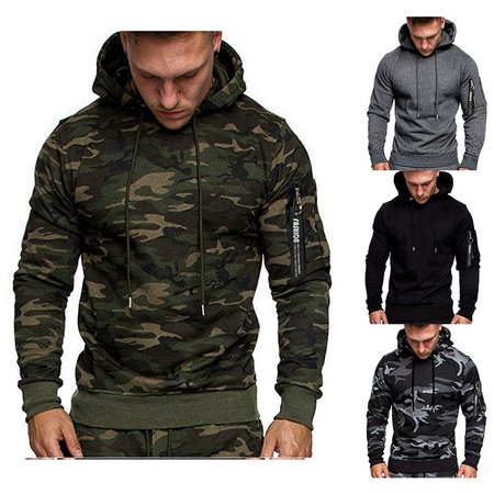 

Long Sleeve Casual Sweatshirt, Green, Hoodies