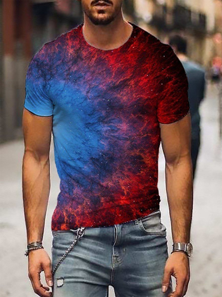 

Short Sleeve Vacation Starry Sky T-shirt, Men's t-shirts