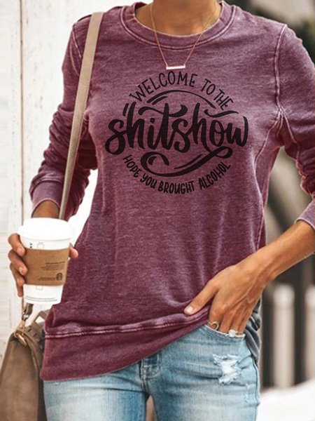 

Welcome To The Shit Show Sweatshirts, Purple, Long sleeves