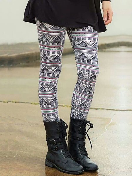 

Geometric Pants, As picture, Leggings