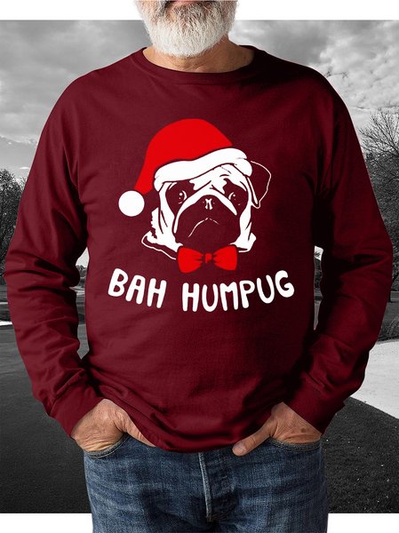 

Bah Humpug Dog Funny Men's sweatshirt, Red, Hoodies&Sweatshirts