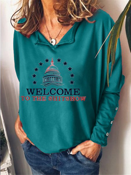 

Welcome To The Shit Show Loosen Sweatshirt, Green, Hoodies&Sweatshirts