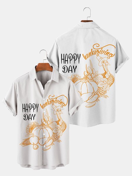 

Shirt Collar Outdoor Short Sleeve Shirts & Tops, White, Men's shirts