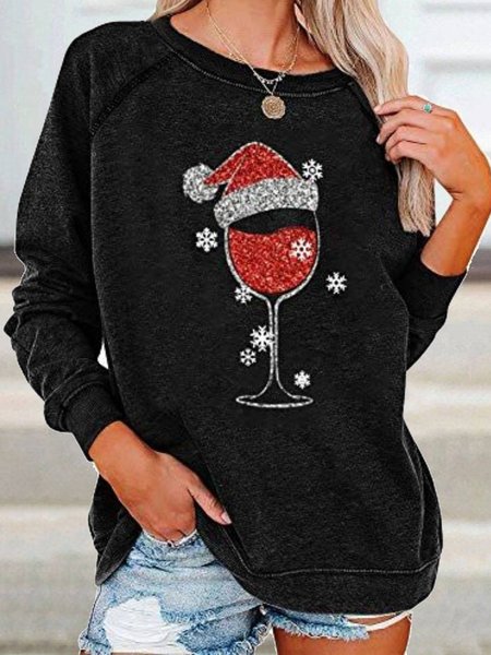 

Casual Color Block Crew Neck Sweatshirt, Black, Hoodies & Sweatshirts