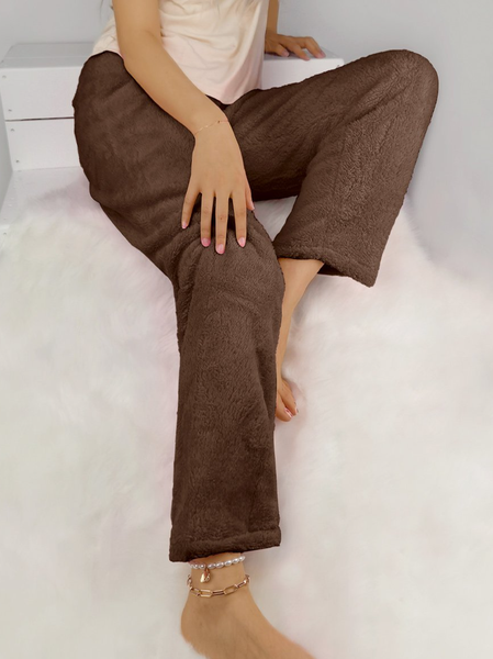 

Casual Loosen Pants Coffee fleece sweatpants, Pants