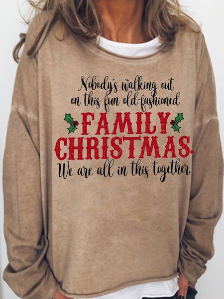 

Old Fashioned Family Christmas Casual Sweatshirt, Light brown, Hoodies&Sweatshirts