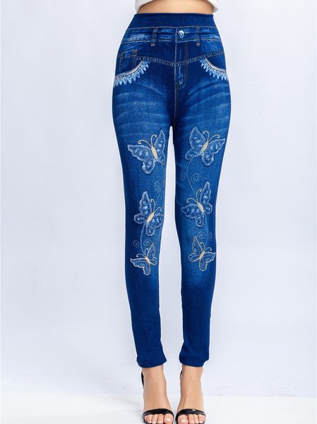 

Magro Farfalla Pantaloni, Blu, Jeans