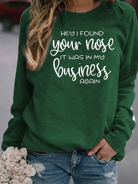 

Vintage Crew Neck Letter Tops, Green, Hoodies & Sweatshirts