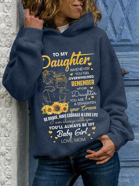 

Letter Casual Crew Neck Sweatshirts, Blue, Hoodies & Sweatshirts