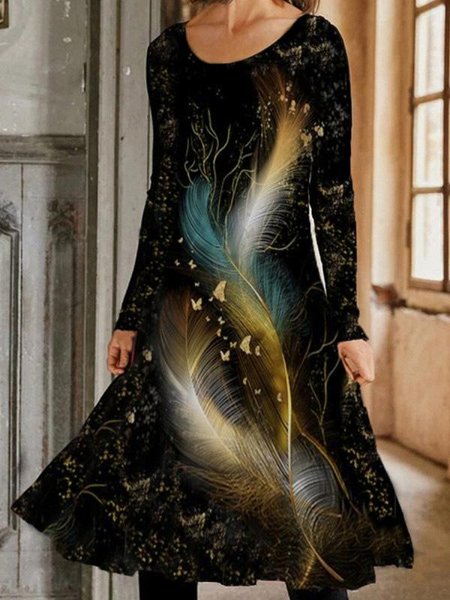 

Casual Cotton Dresses, Multicolor, Midi Dresses