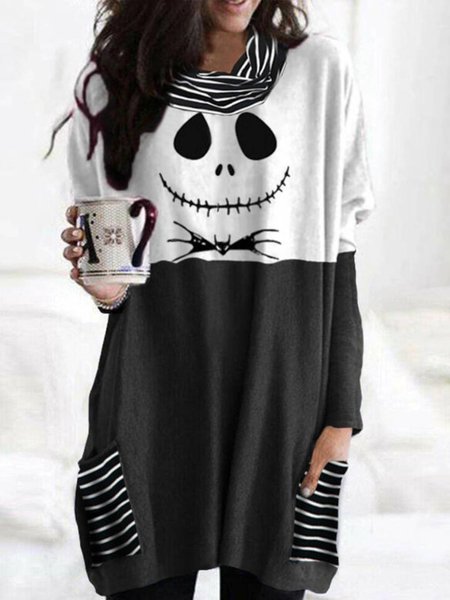

Casual Long Sleeve Printed Top, Black, Hoodies & Sweatshirts