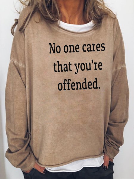 

Offended no one cares Sweatshirt, Khaki, Hoodies&Sweatshirts