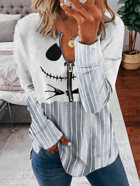 

Plus size Halloween Striped Sweatshirt, Multicolor, Hoodies & Sweatshirts
