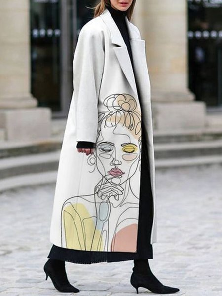 

Loosen Sexy Outerwear, Light gray, Coats