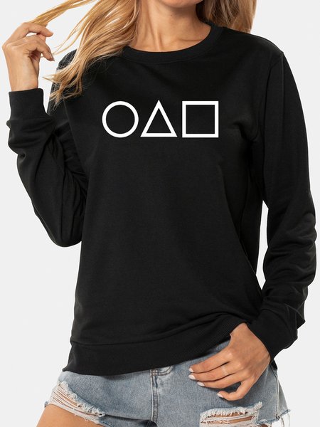 

Unocis The Card Invit Print Sweatshirt, Black, Sweatshirts