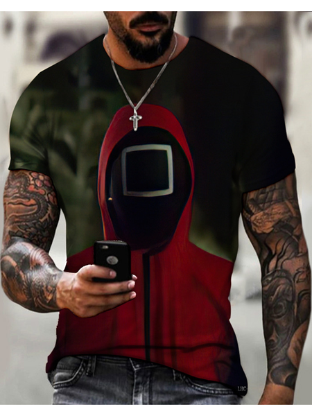 

Short Sleeve Casual Shirts & Tops, Black, Men's t-shirts