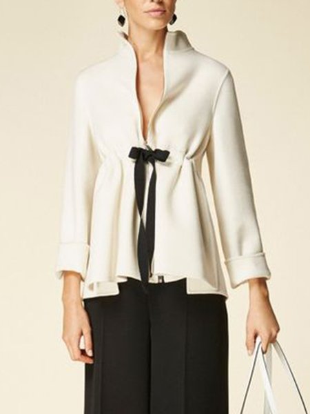 

Elegant Long sleeve Regular Fit Top, White, Tops