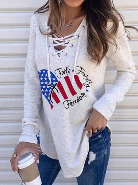 

Printed Loosen Sweatshirt, As picture, Hoodies & Sweatshirts