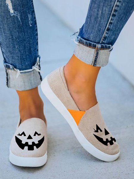 

Halloween Smorfia Stampare Bianco Casuale Tela Scarpe, Come immagine, Shoes