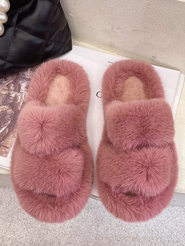 

Fleece Flats, Pink, Flats