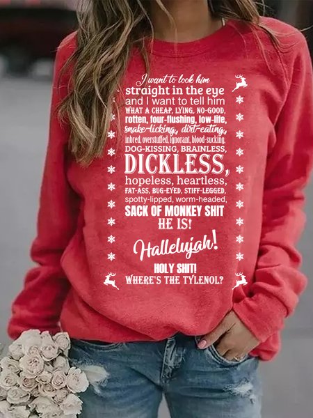 

Christmas Rant Casual Sweatshirt, Red, Hoodies&Sweatshirts