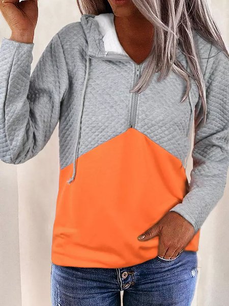 

Hooded Simple Loosen Sweatshirt, As picture, Hoodies & Sweatshirts