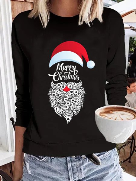 

Current Affairs Loosen Casual Sweatshirt, Black, Sweatshirts & Hoodies