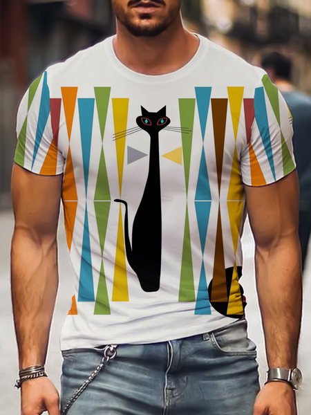 

Short Sleeve Animal Vacation Shirts & Tops, Multicolor, Men's t-shirts
