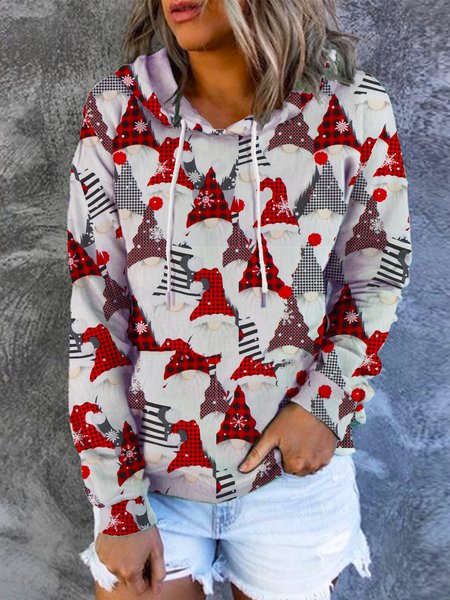

Xmas Gnomes Cartoon Hooded Sweatshirt, As picture, Hoodies&Sweatshirts