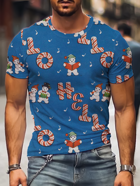 

Vacation Short Sleeve Shirts & Tops, Blue, Men's t-shirts