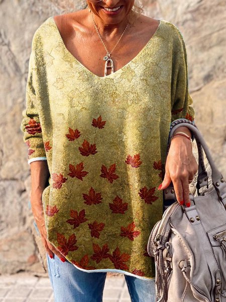 

Leaves Casual Shirts & Tops, Yellow, Tees & T-shirts
