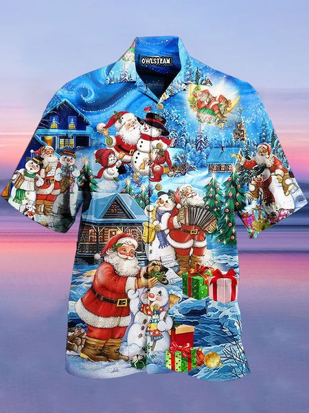 

Shirt Collar Casual Shirts & Tops, As picture, Men's Floral shirt