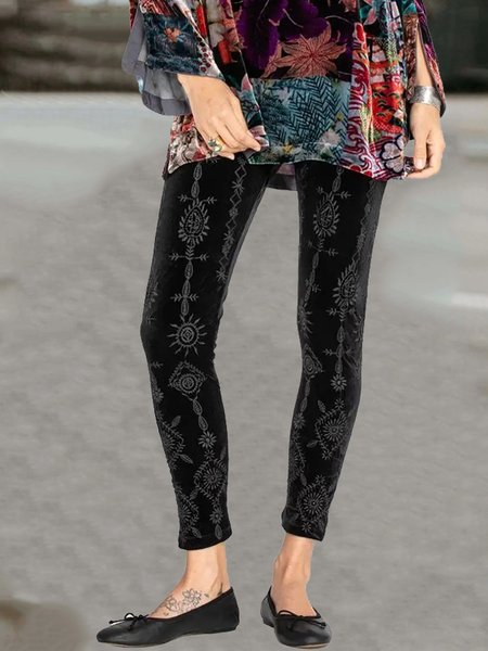 

Cotton Skinny Pants, Black, leggings