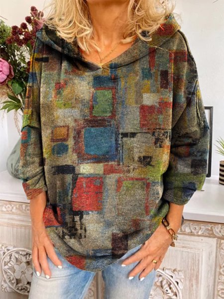 

Casual Long Sleeve Printed Sweatshirt, Multicolor, Hoodies & Sweatshirts