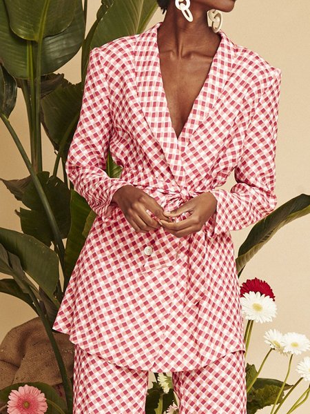 

Long sleeve Lapel Regular fit Outerwear, As picture, Blazers