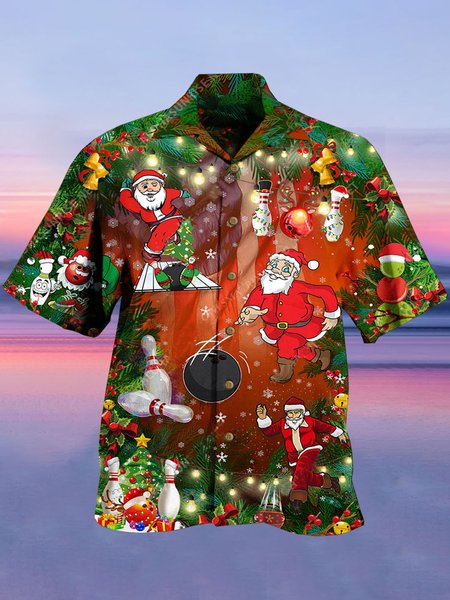 

Casual Shirt Collar Shirts & Tops, As picture, Men's Floral shirt