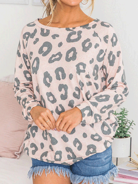 

Casuale Allentare Top, Rosa, T-Shirts