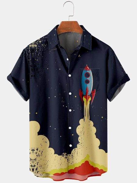 

Cartoon Short Sleeve Shirts, As picture, Shirts ＆ Blouse