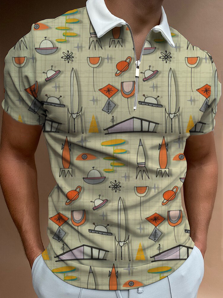 

Vintage Crew Neck Short Sleeve Shirts, Multicolor, Men's t-shirts