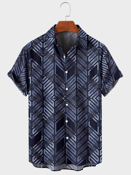 

Vacation Short Sleeve Shirts, Blue, Shirts ＆ Blouse