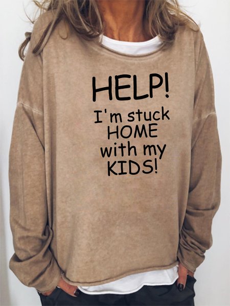 

Help Stuck Home with Kids Sweatshirt, Khaki, Hoodies&Sweatshirts
