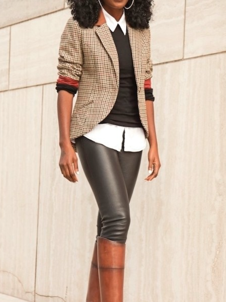 

Fall Elegant Regular Fit Work Formal Mid-weight Non-Stretch Outerwear, As picture, Blazers