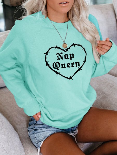 Nap Queen Women's long sleeve sweatshirt, Green, Hoodies&Sweatshirts