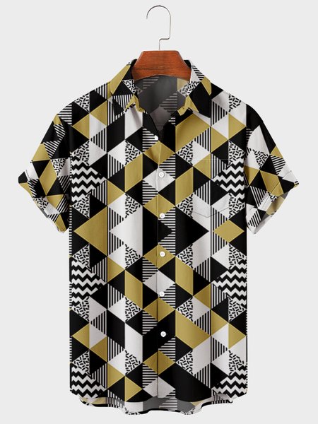 

Vacation Shirt Collar Shirts, Black, Men's Floral shirt