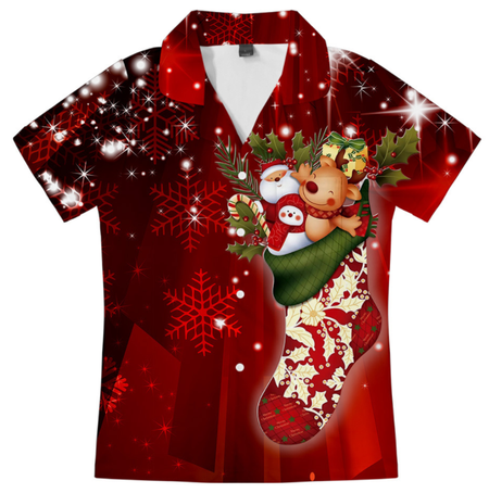 

Short Sleeve Shirt Collar Shirts & Tops, Red, Men's Floral shirt