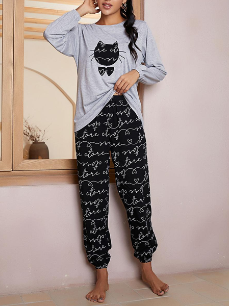 

Simple Raglan Sleeve Suits, Light gray, Suits