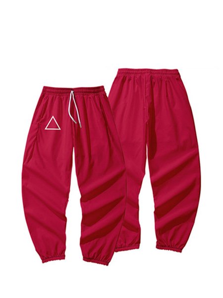 

Cotton Blends Pants, Red, Pants